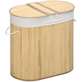 Panier à Linge 2 Compartiments Lea Bambou