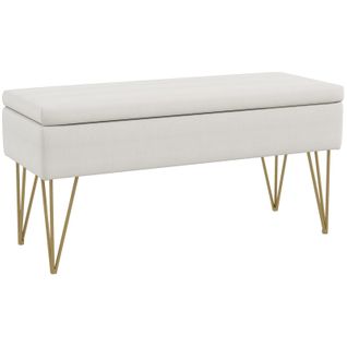Banc Pouf Coffre Sylvian Crème