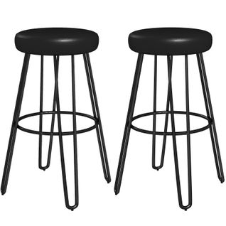 Lot De 2 Tabourets De Bar Aphrodite Noirs