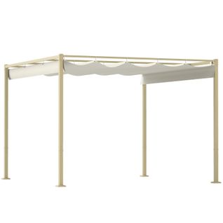 Pergola Rétractable Ammy Beige Et Kaki