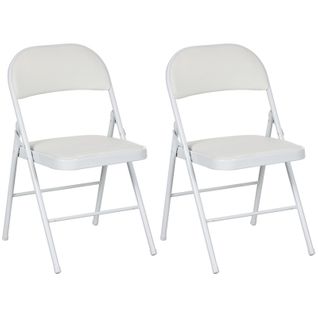 Lot De 2 Chaises Pliantes Egee Blanches