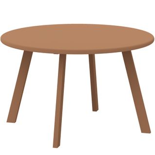 Table Ronde Basse De Jardin 70 X 42 Cm Elios Rouille