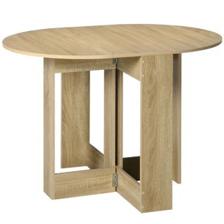 Table Ovale Pliante 2 Abattants Lynch Bois Clair