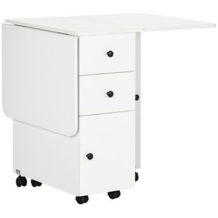 Table Pliante Multi-rangements Finley Blanche