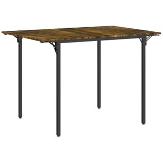 Table à Manger Pliante Lerdan Noire Et Marron