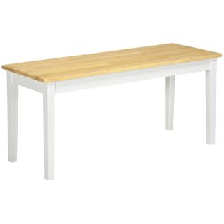 Banc 2 Personnes 102 X 36 Cm Berda Bois Et Blanc