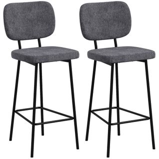 Lot De 2 Tabourets De Bar Clayton Gris