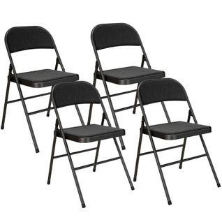 Lot De 4 Chaises Pliantes Nora Noires