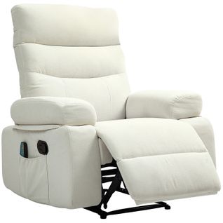 Fauteuil De Massage Inclinable Chauffant Vittorio Blanc Cassé