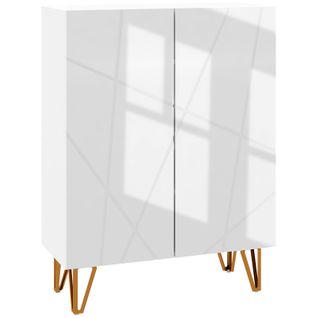 Meuble à Chaussures Alonso Blanc Laqué Et Doré