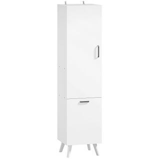 Colonne Salle De Bain Panier à Linge Fazio Blanc