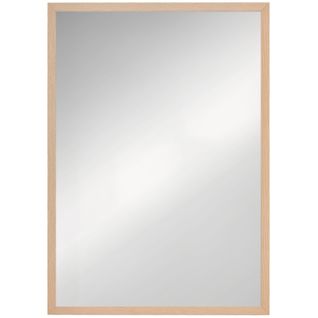 Miroir Mural Rectangulaire 50 X 70 Cm Helios Aspect Bois Clair