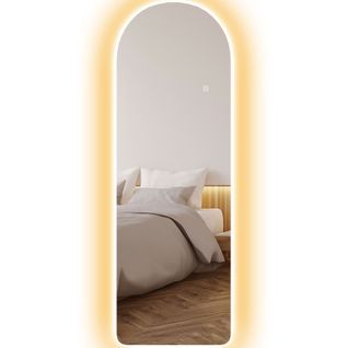 Miroir Mural LED Arqué 40l X 120h Cm Lysan Réglable Tactile