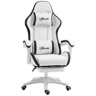 Chaise De Bureau Gaming Inclinable Réglable Titto Blanche Et Grise