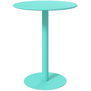 Table à Manger Ronde 60 Cm Acier Elara Bleu Turquoise