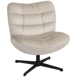 Fauteuil Lounge Talik Tissu Chenille Grège