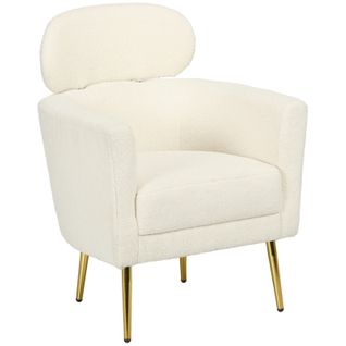 Fauteuil Cabriolet Uper Crème Et Doré