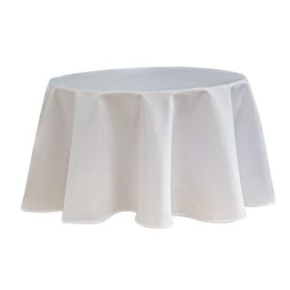 Nappe Ronde Infroissable Et Anti-tâches - 160 Cm - Blanc
