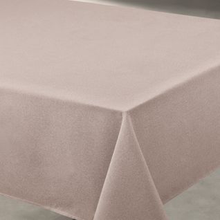 Nappe Déperlante Anti-taches - Effet Lin - 145x240 Cm - Taupe