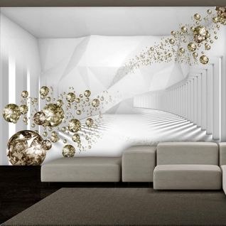Papier Peint Couloir De Diamant 400 X 280 Cm Blanc