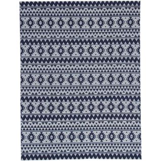 Tapis Extérieur Fait à La Main Ensoleille 210 Bleu 120 X 170 Cm Bleu