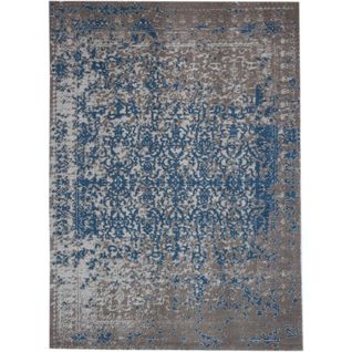 Tapis Extérieur Fait à La Main Ensoleille 310 Beige Bleu 80 X 150 Cm Bleu