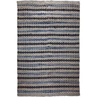 Tapis Fait Main Sienna 210 Multicolore Gris 160 X 230 Cm Bleu