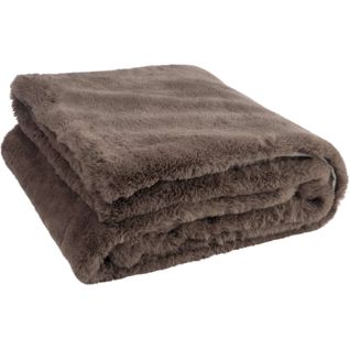 Plaid Marron Polyester 180x130x4cm