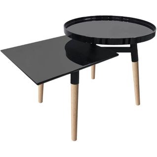 Table Basse Bois Noir 77x49,5x54cm