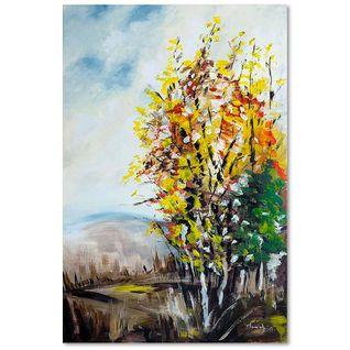 Tableau Paysage D'automne 2 80 X 120 Cm Beige