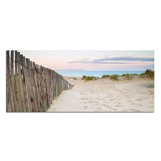 Tableau Les Dunes De Sable Sur La Plage Au Coucher Du Soleil 90 X 30 Cm Beige