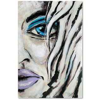 Tableau La Moitie Du Visage 80 X 120 Cm Blanc