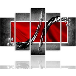 Tableau Reprendre 2 200 X 100 Cm Rouge