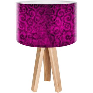 Lampe De Chevet Bois Violet 30x30x45cm