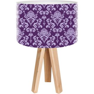 Lampe De Chevet Bois Violet 30x30x45cm