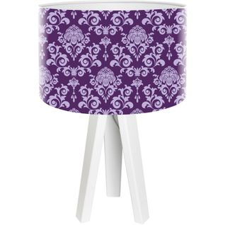 Lampe De Chevet Bois Violet 30x30x45cm