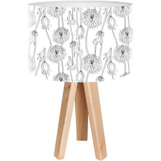 Lampe De Chevet Bois Noir 30x30x45cm