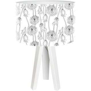 Lampe De Chevet Bois Noir 30x30x45cm