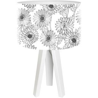 Lampe De Chevet Bois Noir 30x30x45cm
