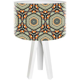 Lampe De Chevet Bois Vert 30x30x45cm