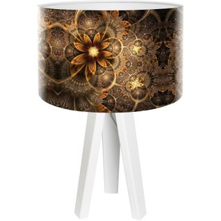 Lampe De Chevet Bois Jaune 30x30x45cm