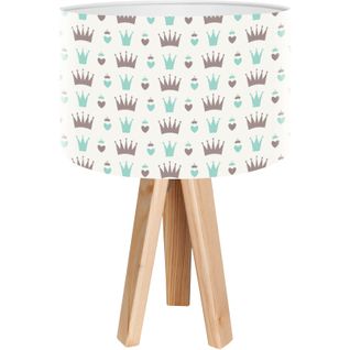 Lampe De Chevet Enfant Trépied Abat Jour Blanc Et Multicolore