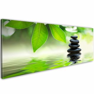 Tableau Nature Et Zen 120 X 40 Cm Vert