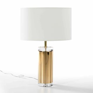 Lampe De Table Sans Abat-jour En Métal Doré Et Acrylique 12x44