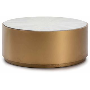 Table Basse Bois Doré 100x100x41cm