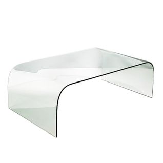 Table Basse Verre Transparent 130x75x42cm