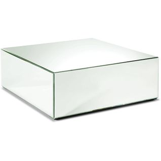 Table Basse Miroir Argent 80x80x30cm
