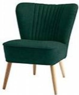 Fauteuil Tissu Vert 60x51x65cm