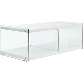 Table TV Verre Blanc 120x60x45cm