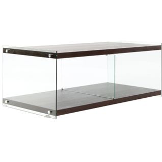 Table TV Verre Marron 120x60x45cm